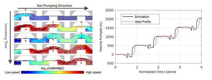 Electrostatic "Zipping" Peristaltic Micropump — Electrostatically actuated peristaltic pumping